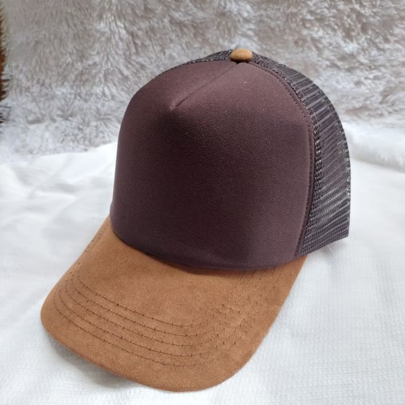 Trucker Suede Kombinasi Warna - Coklat Krem